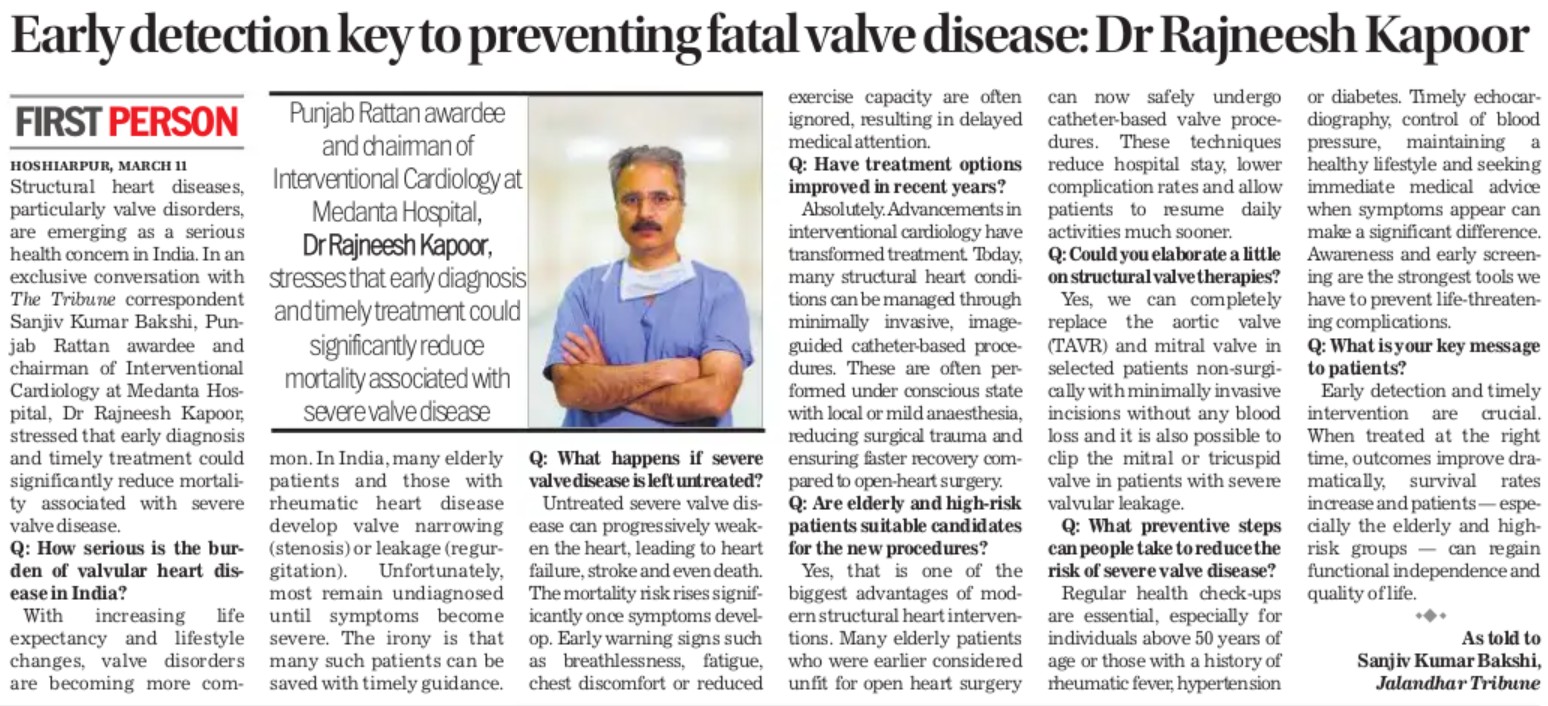Beyond Open-Heart Surgery: Dr. Rajneesh Kapoor on the New Era of Non-Surgical Heart Valve Repair